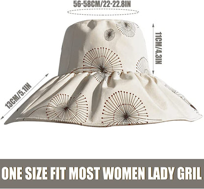 Women Wide Brim Sun Hat Women Sun Large Brim Hat Foldable Summer Beach Cap for Fishing Hiking Apparel & Accessories > Clothing Accessories > Hats xbaihuix   