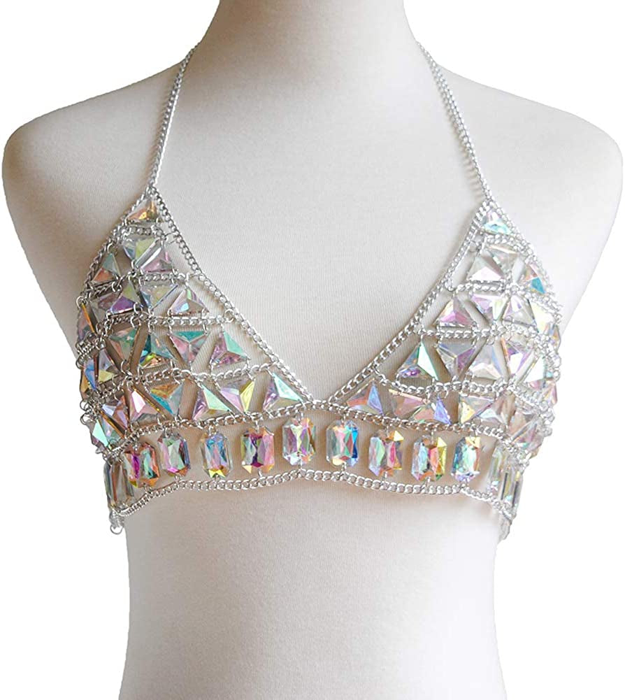 Minesign Crystal Body Chain Large Women Waist Vest Harness Shoulder Jewelry Kit for Maternity Photo Shoot Party Bikini Apparel & Accessories > Jewelry > Body Jewelry MineSign   