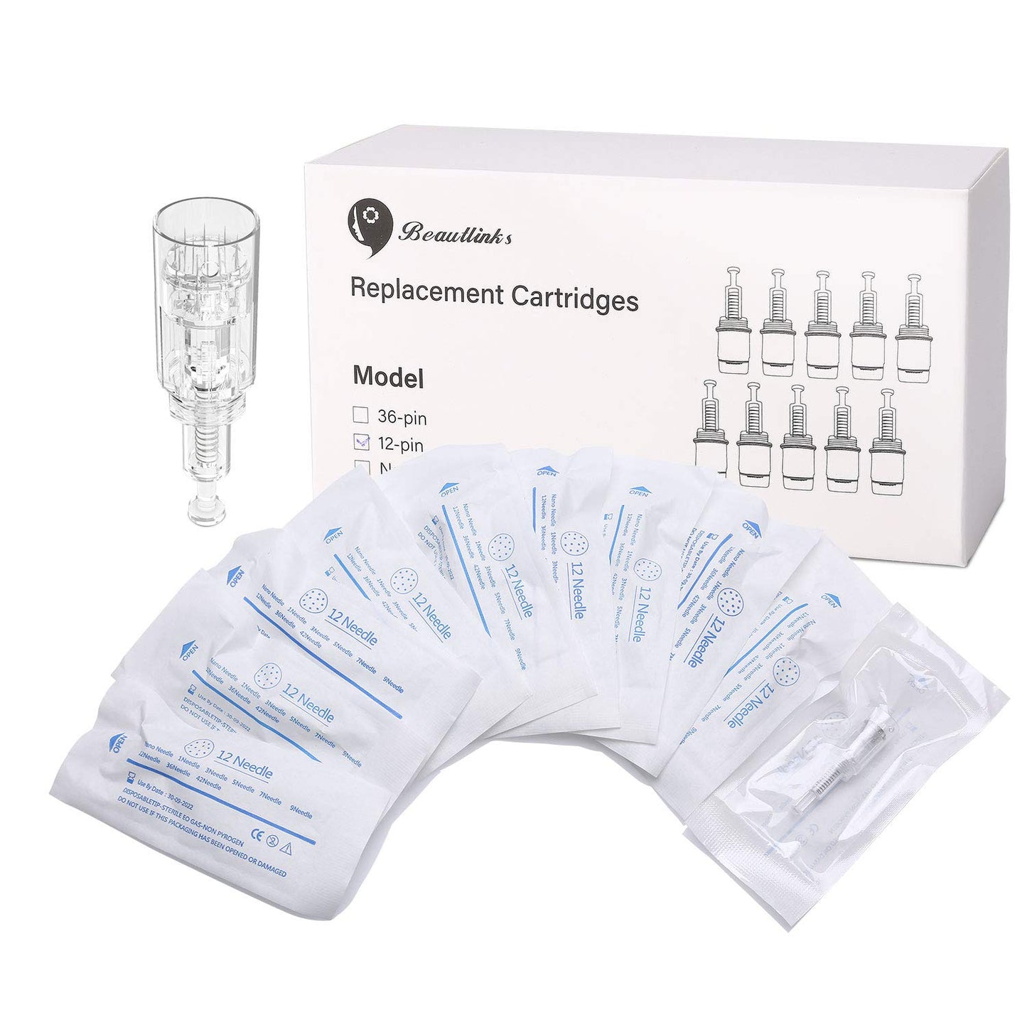 Beautlinks Skin Care Tool Kit for Face and Body Pin Cartridges (36-Pin) Health & Beauty > Personal Care > Cosmetics > Cosmetic Tools > Skin Care Tools Beautlinks 12-pin  