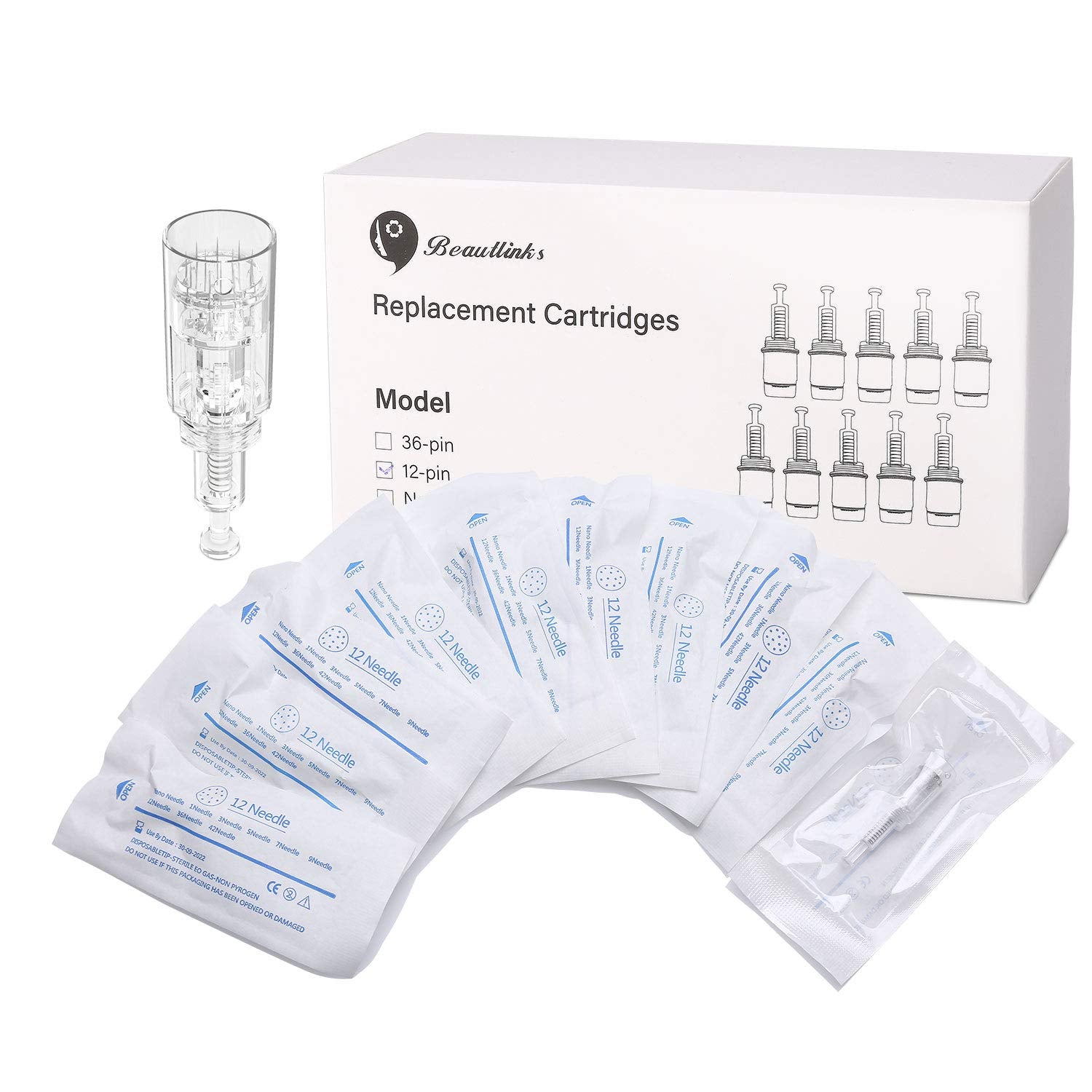 Beautlinks Skin Care Tool Kit for Face and Body Pin Cartridges (36-Pin) Health & Beauty > Personal Care > Cosmetics > Cosmetic Tools > Skin Care Tools Beautlinks 12-pin  
