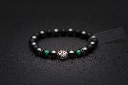 Karseer Black Panther Natural Stone Anxiety Bracelet Healing Crystals and Magnetic Energy Balance Stress Relief Beaded Bracelet Yoga Meditation Praying Protection Jewelry Gift Apparel & Accessories > Jewelry > Bracelets Karseer   