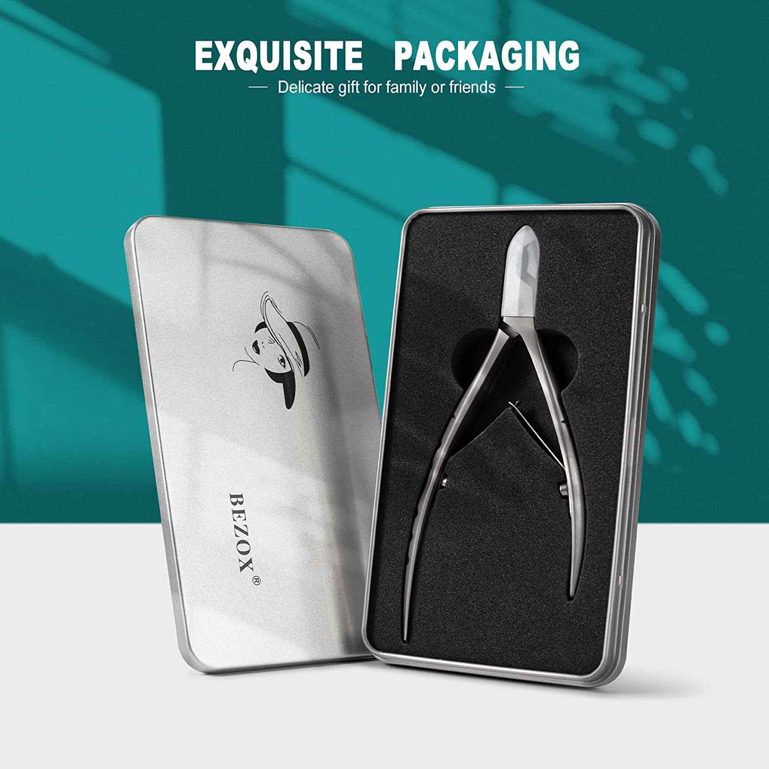 BEZOX Cuticle Clipper with Pushers – 2 in 1 Heavy Duty Stainless Steel Cuticle Tools - Nail Nippers and Cutical Pusher with Anti-Slip Handle and Sharp Blade – 6Mm Jaw Health & Beauty > Personal Care > Cosmetics > Cosmetic Tools > Nail Tools BEZOX   