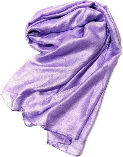 Shanlin Solid Color Silk Feel Long Scarves Apparel & Accessories > Clothing Accessories > Scarves & Shawls Shanlin Lilic  