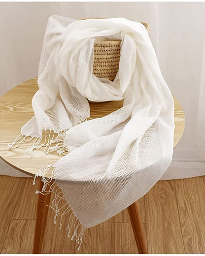 Jeelow Cotton Feel Scarf Shawl Wrap Soft Lightweight Scarves and Wraps for Men Women Apparel & Accessories > Clothing Accessories > Scarves & Shawls Jeelow   