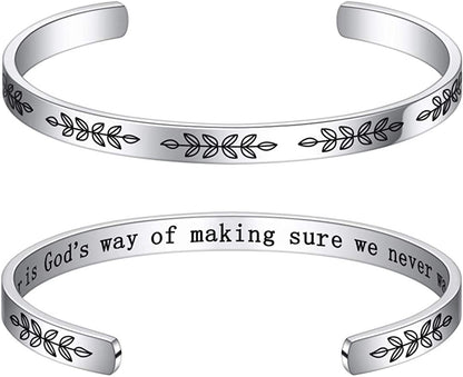 M MOOHAM Bracelets for Women- Engraved Quote Inspirational Bracelet Birthday Christmas Funny Gifts for Best Friend, Daughter, Son, Sister, Niece, Mom, Coworkers, Stainless Steel Jewelry Apparel & Accessories > Jewelry > Bracelets M MOOHAM "Sisters-A sister is god’s way of making sure we never walk alone  