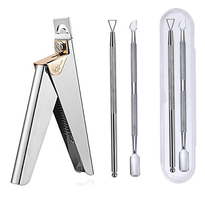 Professional Acrylic Nail Tips Clippers, Nail Tip Cutter Trimmer Nail Tools with Cuticle Pusher Peeler for Acrylic Nails Manicure Pedicure Sharp Rustproof Nail Art Tool Home DIY Use (Silver) Health & Beauty > Personal Care > Cosmetics > Cosmetic Tools > Nail Tools Pengxiaomei Silver  