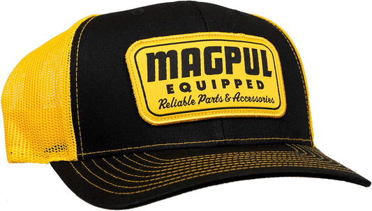Magpul Women'S Trucker Hat Snap Back Baseball Cap, One Size Fits Most Apparel & Accessories > Clothing Accessories > Hats Magpul Black/Yellow One Size 