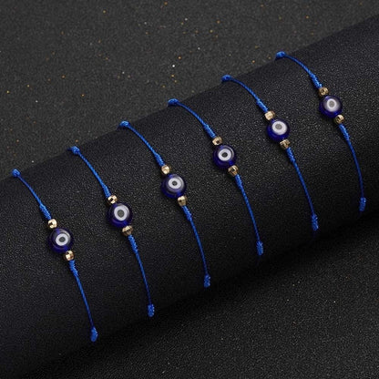 6Pcs 7 Knots Evil Eye Bracelet Adjustable Lucky Red String Bracelet Set Kabbalah Protection Friendship Wish Bracelets for Women Men(Black) Apparel & Accessories > Jewelry > Bracelets Generic   