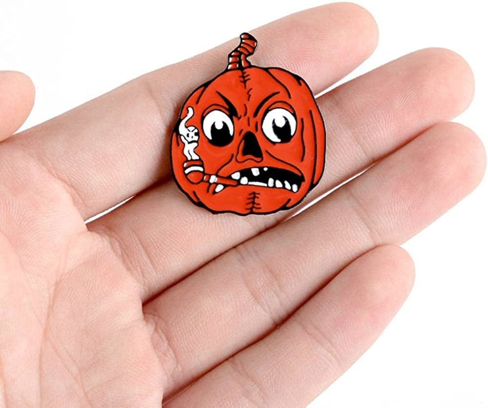 6PCS Halloween Enamel Pins Punk Brooch Pins for Backpacks Badges Hats Bags Clothes Hat Decoration, Cute Enamel Lapel Pin Set, Punk Brooches