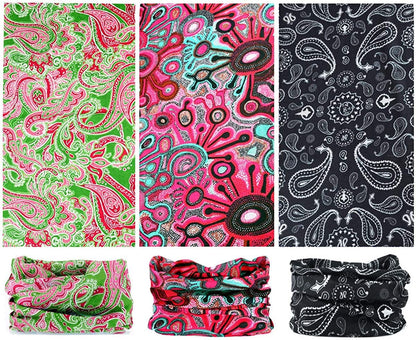 6PCS Outdoor Headband Elastic Seamless Bandana Neck Gaiter Scarf Sport Headwear Boho Series for Yoga Hiking Apparel & Accessories > Clothing Accessories > Bandanas & Headties KYLIE MAX   