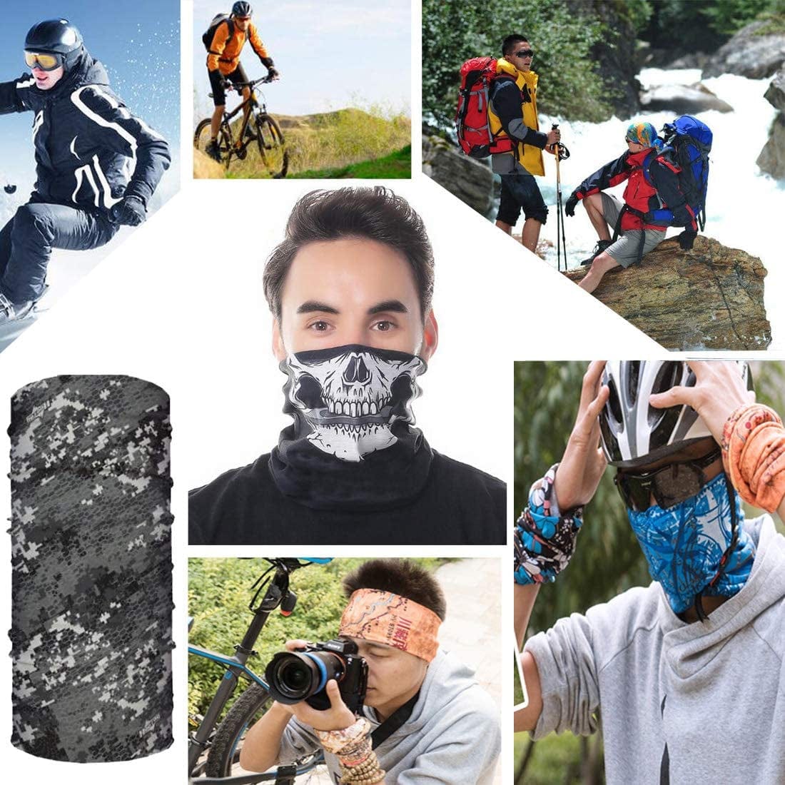 6PCS Outdoor Headband Elastic Seamless Bandana Neck Gaiter Scarf Sport Headwear Boho Series for Yoga Hiking Apparel & Accessories > Clothing Accessories > Bandanas & Headties KYLIE MAX   