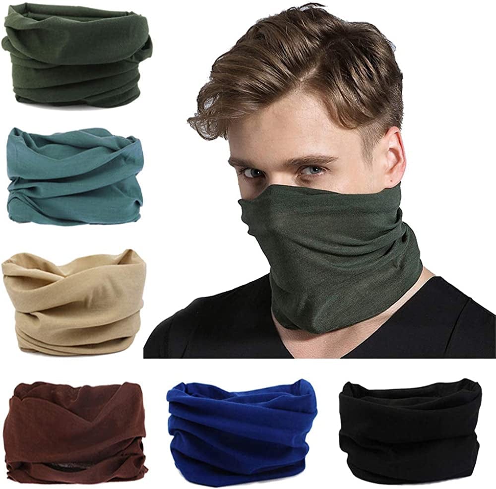 6PCS Outdoor Headband Elastic Seamless Bandana Neck Gaiter Scarf Sport Headwear Boho Series for Yoga Hiking Apparel & Accessories > Clothing Accessories > Bandanas & Headties KYLIE MAX Solid Color Series  