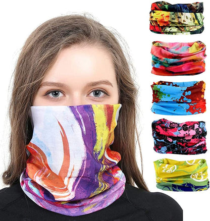 6PCS Outdoor Headband Elastic Seamless Bandana Neck Gaiter Scarf Sport Headwear Boho Series for Yoga Hiking Apparel & Accessories > Clothing Accessories > Bandanas & Headties KYLIE MAX Painting Series  