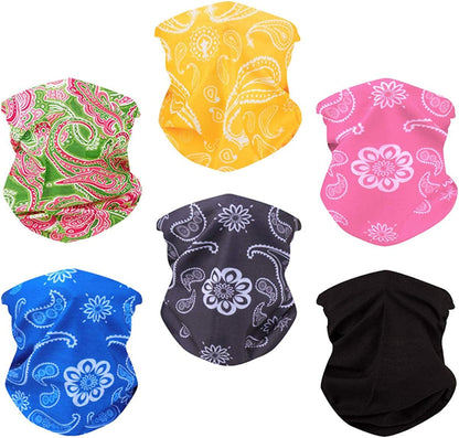 6PCS Outdoor Headband Elastic Seamless Bandana Neck Gaiter Scarf Sport Headwear Boho Series for Yoga Hiking Apparel & Accessories > Clothing Accessories > Bandanas & Headties KYLIE MAX Multicolor 3  