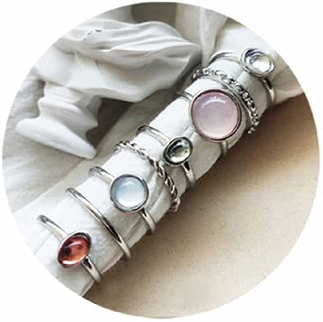 7-19Pcs Silver Star Moon Knuckle Ring Set for Women Girls Vintage Stackable Midi Finger Rings Set A4: Colorful Crystal