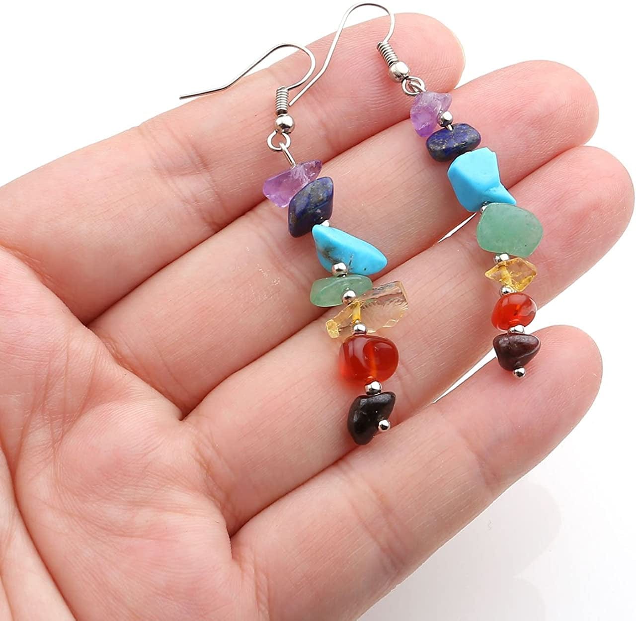 7 Chakra Lava Rock Stone Beads Yoga Reiki Healing Energy Balancing Necklace Bracelets Earrings Jewelry Set