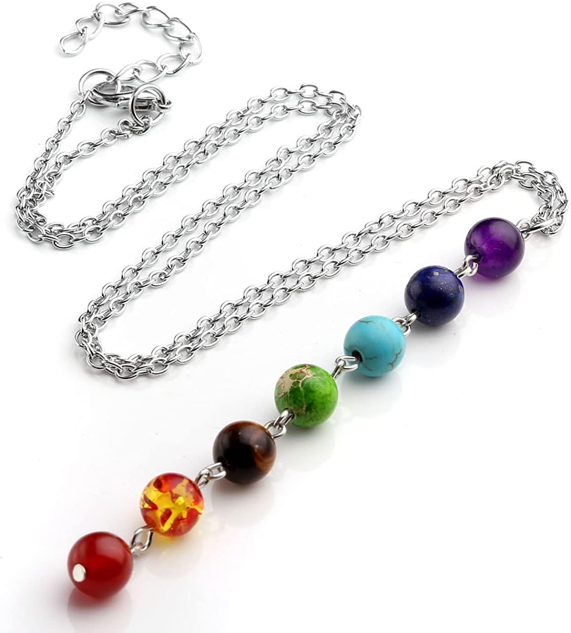 7 Chakra Lava Rock Stone Beads Yoga Reiki Healing Energy Balancing Necklace Bracelets Earrings Jewelry Set