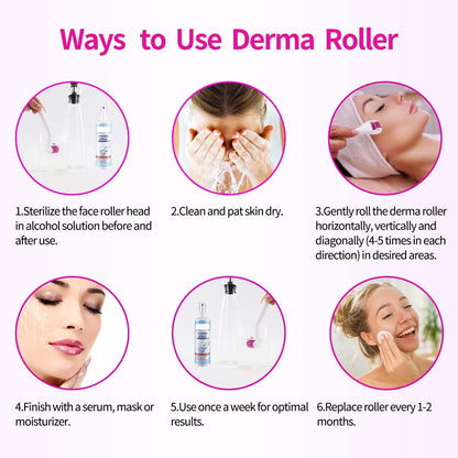 7 in 1 Derma Roller Kit - Jade Roller, Face Microneedle Roller, Facial Beauty Roller Skin Care Tools for Scarring and Face Skin Rejuvenation,Lifting, Skin_ Problems, Beard Health & Beauty > Personal Care > Cosmetics > Cosmetic Tools > Skin Care Tools MPOPUUL   