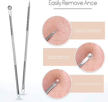 7 in 1 Pimple Blackhead Remover Extractor Tool Kit, Teenitor Professional Safe Treatment for Zit Popper White Head Acne Blemish Comedone Removing for Nose Face Skin Health & Beauty > Personal Care > Cosmetics > Cosmetic Tools > Skin Care Tools Teenitor   