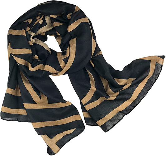 FINIZO Women'S Scarves Lady Light Soft Fashion Solid Scarf Wrap Shawl for All Season Apparel & Accessories > Clothing Accessories > Scarves & Shawls FINIZO 04 -Black Brown  