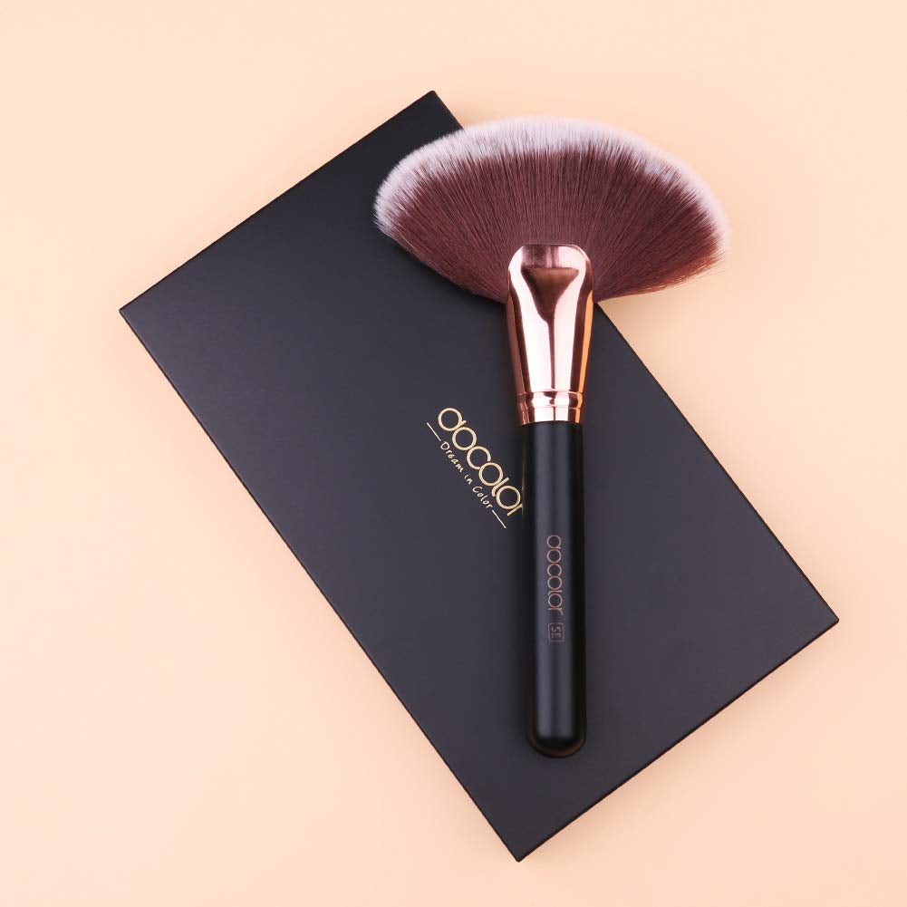 Docolor Fan Brush Face Makeup Brush Professional Highlighting Make up Brushes Blush Bronzer Cheekbones Brush Soft Cosmetic Tool Health & Beauty > Personal Care > Cosmetics > Cosmetic Tools > Makeup Tools Docolor   