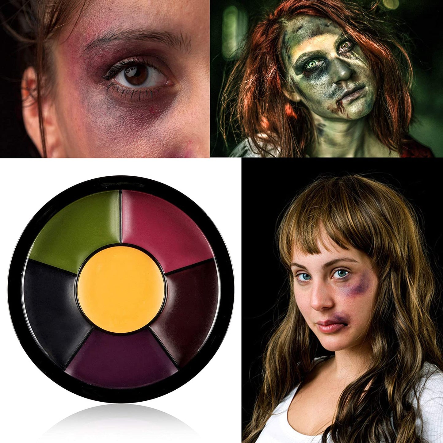 FANICEA Special Effects SFX Makeup Kit with Wound Modeling Scar Wax, Bruise Wheel, Sponge Puff, Spatula Tool, Stipple Sponge, Coagulated Fake Blood for Halloween Party Cosplay Stage Health & Beauty > Personal Care > Cosmetics > Cosmetic Tools > Makeup Tools FANICEA   