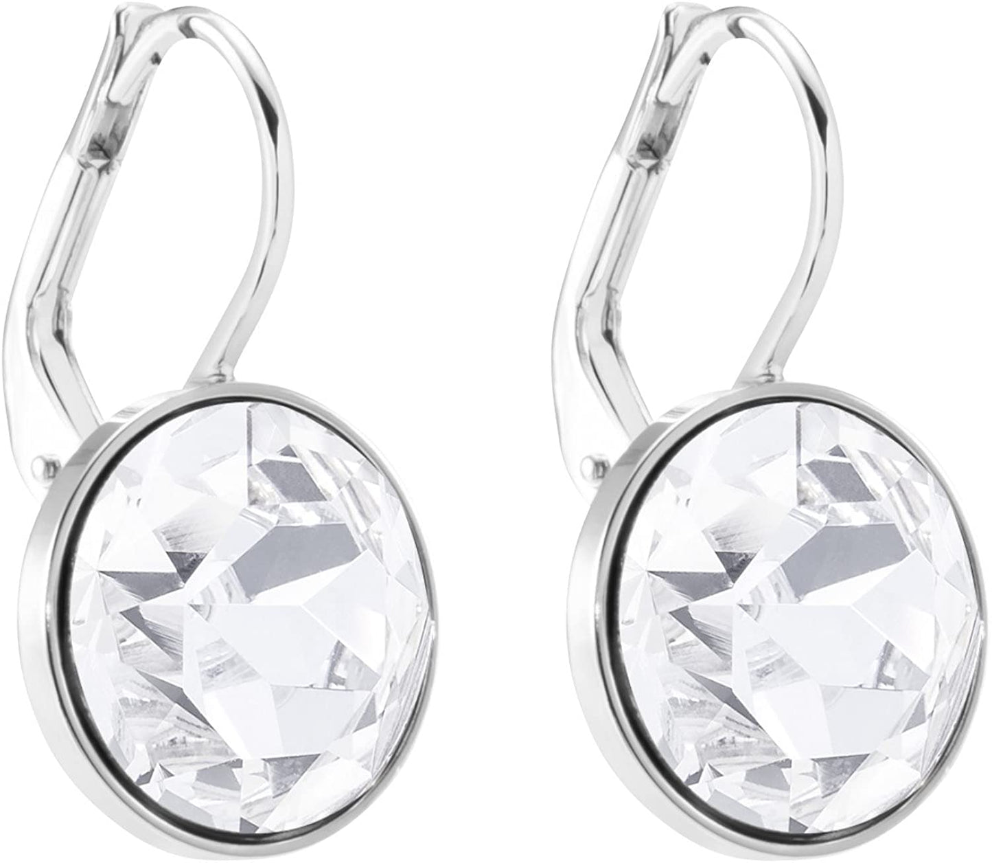 Swarovski Authentic Bella Rhodium Plated Charming White Pierced Mini Earrings Apparel & Accessories > Jewelry > Earrings Swarovski   