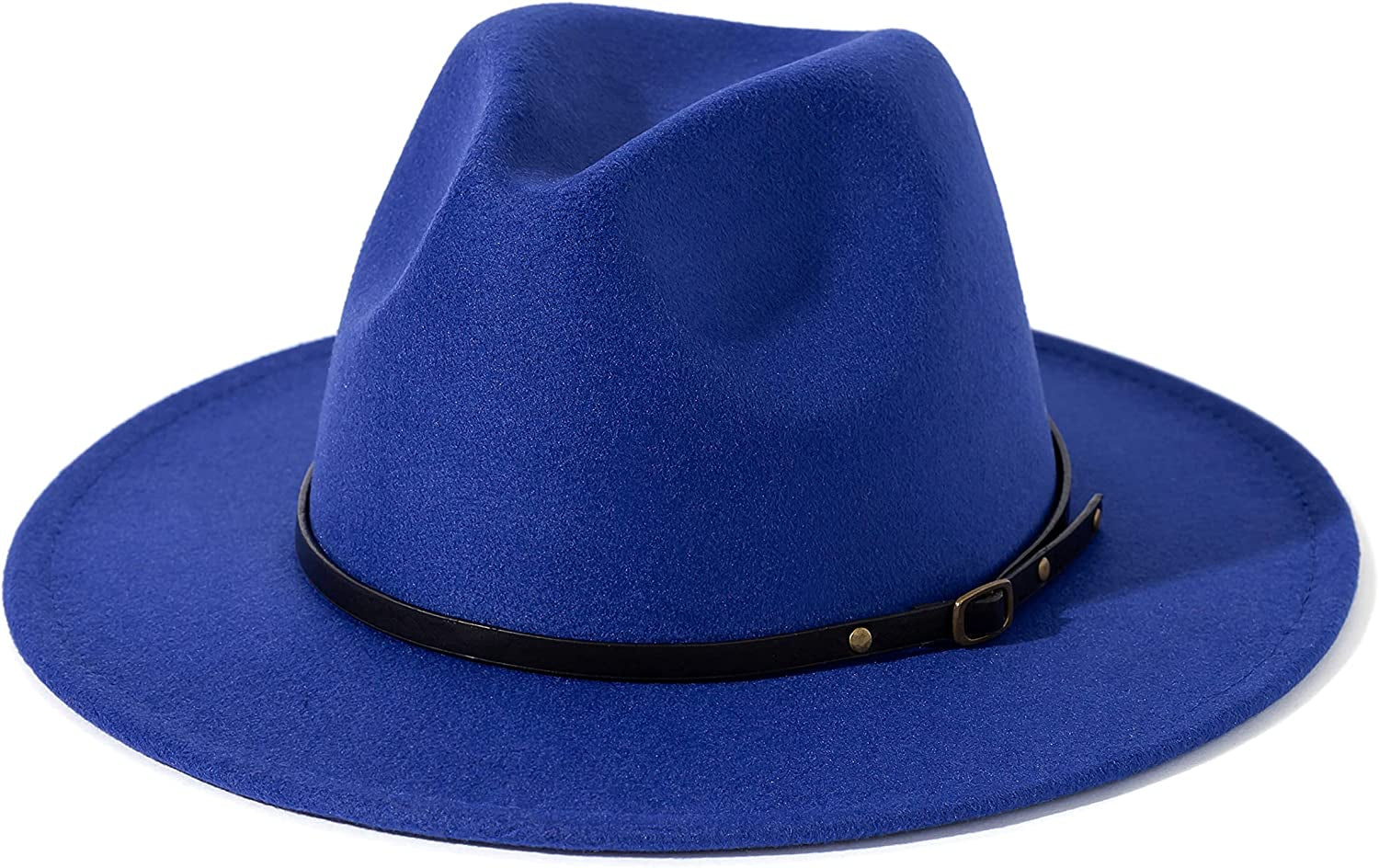 Lisianthus Women Belt Buckle Fedora Hat Apparel & Accessories > Clothing Accessories > Hats Lisianthus Royal-blue  