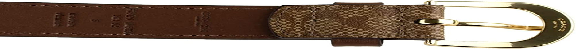 Coach Classic Belt in Signature Canvas (M, Khaki/Saddle/Gold) Apparel & Accessories > Clothing Accessories > Belts COACH   