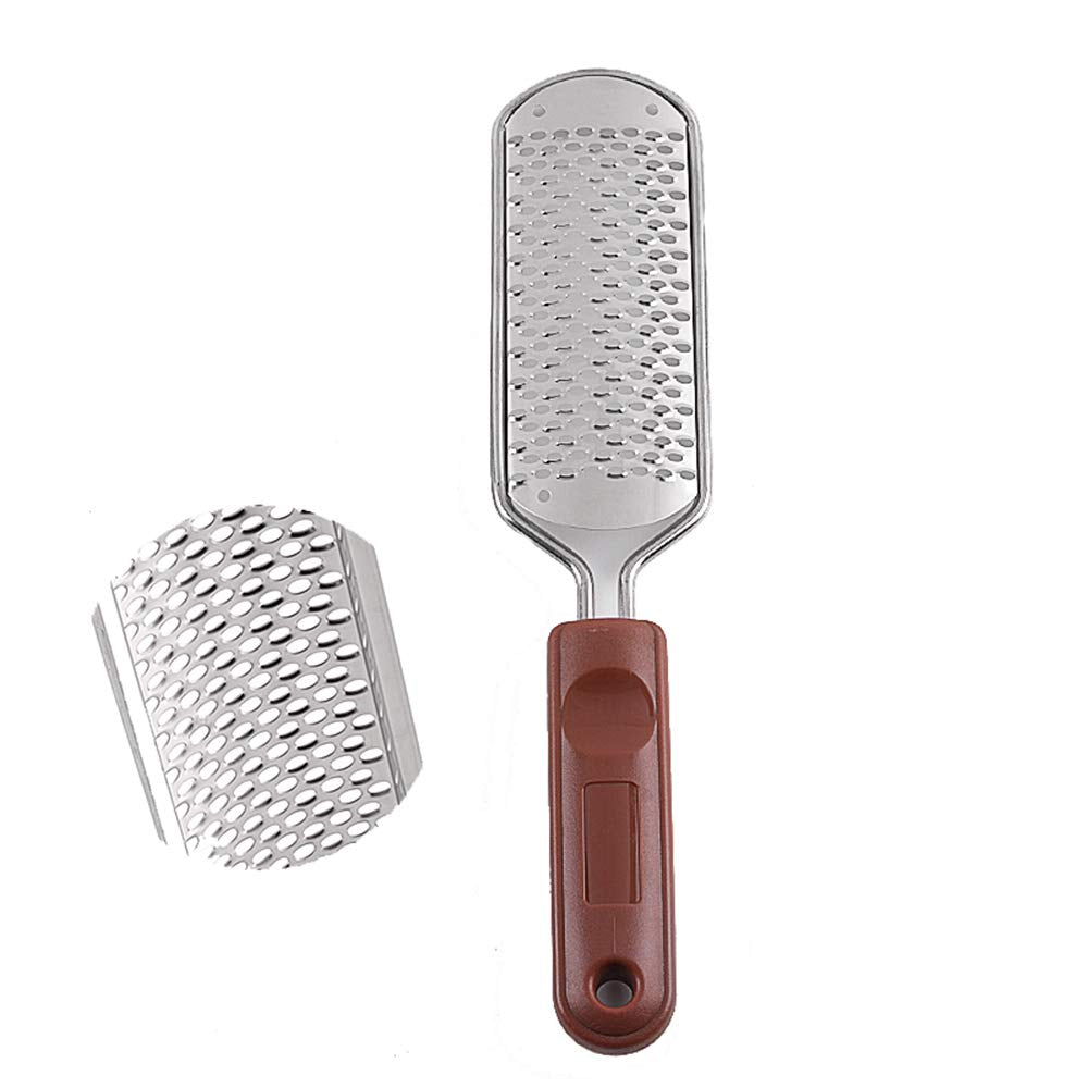 JISTL Foot File Colossal Foot Rasp Stainless Steel Pedicure Metal Surface Foot Care Tool ,Foot Rasp Eliminate Feet Cracked Dead Thick Dry Hard Skin 28CM (Black&11.2") Health & Beauty > Personal Care > Foot Care JISTL Brown&11.2"  