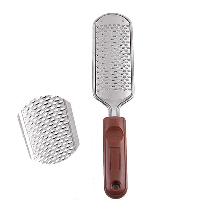 JISTL Foot File Colossal Foot Rasp Stainless Steel Pedicure Metal Surface Foot Care Tool ,Foot Rasp Eliminate Feet Cracked Dead Thick Dry Hard Skin 28CM (Black&11.2") Health & Beauty > Personal Care > Foot Care JISTL Brown&11.2"  