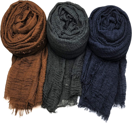 Women Scarf Shawl for All Season 3PCS Scarve Wrap Scarve. Apparel & Accessories > Clothing Accessories > Scarves & Shawls Axe Sickle Dark Brown, Dark Green, Dark Blue  