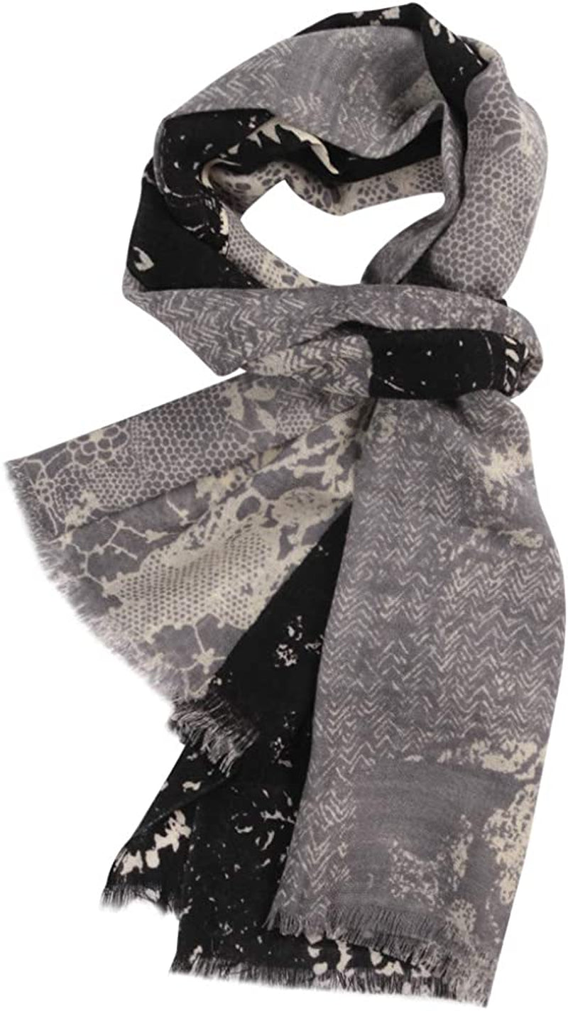 WAMSOFT 100% Pure Wool Scarf, Thick Long Plaid Scarf Winter Tartan Scarves for Men Women… Apparel & Accessories > Clothing Accessories > Scarves & Shawls WAMSOFT Z Leopard Print# Black/Grey  