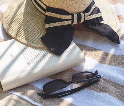 Comhats Womens Floppy Summer Sun Beach Straw Hat UPF50 Foldable Wide Brim 55-60Cm Apparel & Accessories > Clothing Accessories > Hats Comhats   