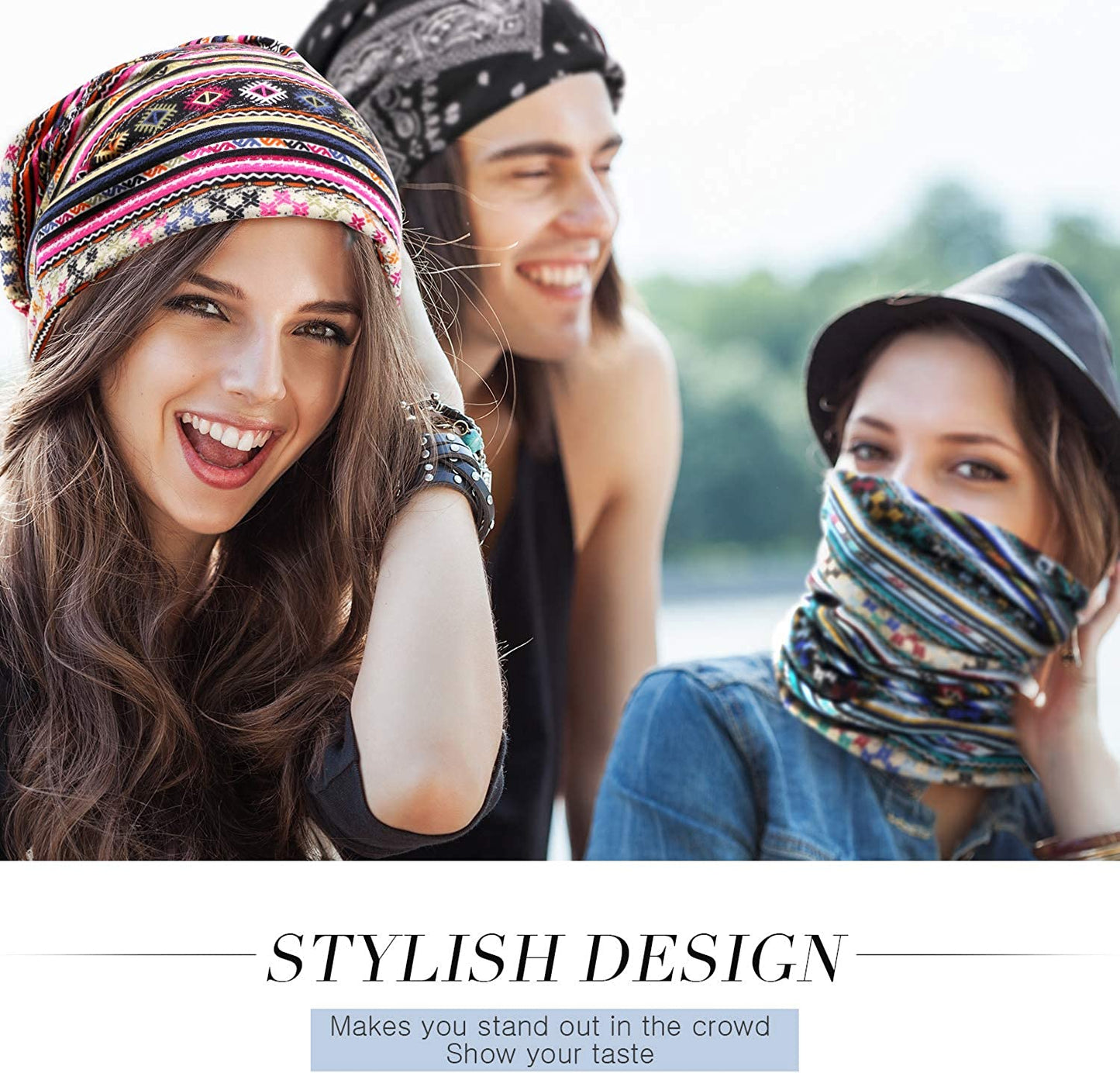 SATINIOR 5 Pieces Women'S Slouchy Beanie Hat Baggy Skull Sleep Cap Turban Headwear Apparel & Accessories > Clothing Accessories > Headwear SATINIOR   