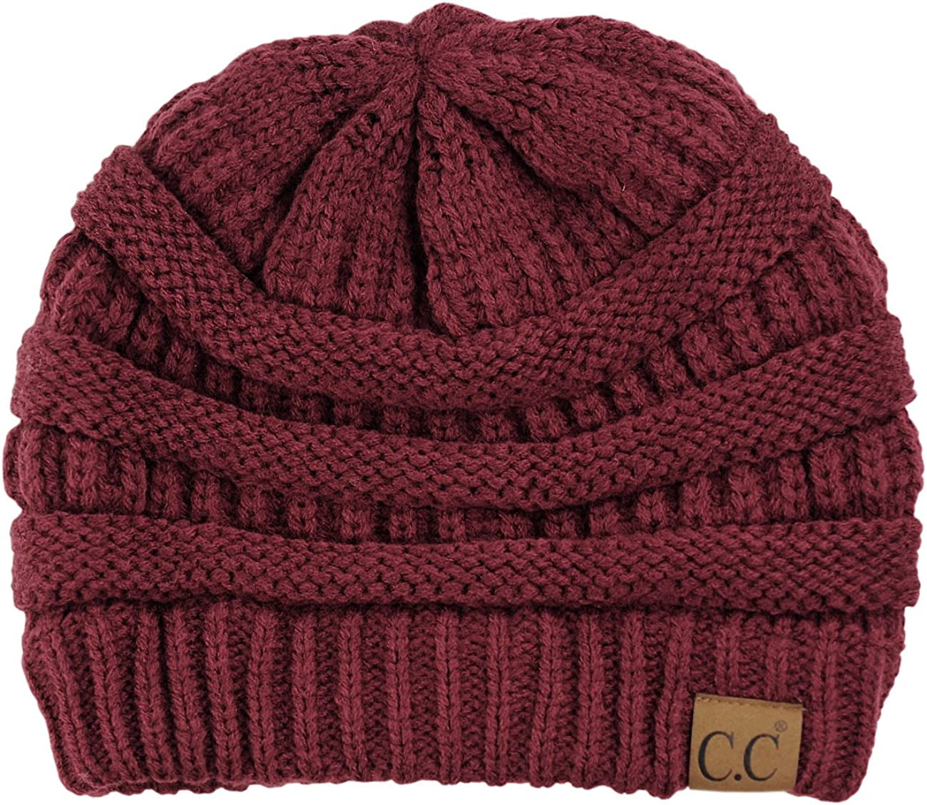 C.C Women'S Beanie Apparel & Accessories > Clothing Accessories > Hats C.C Maroon One Size 