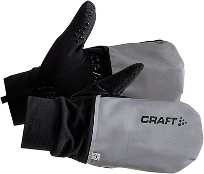 Craft Sportswear Womens Hybrid Weather 2-In-1 Bike Cycling Mitten Glove Apparel & Accessories > Clothing Accessories > Gloves & Mittens Craft Sports Apparel Silver/Black Medium 