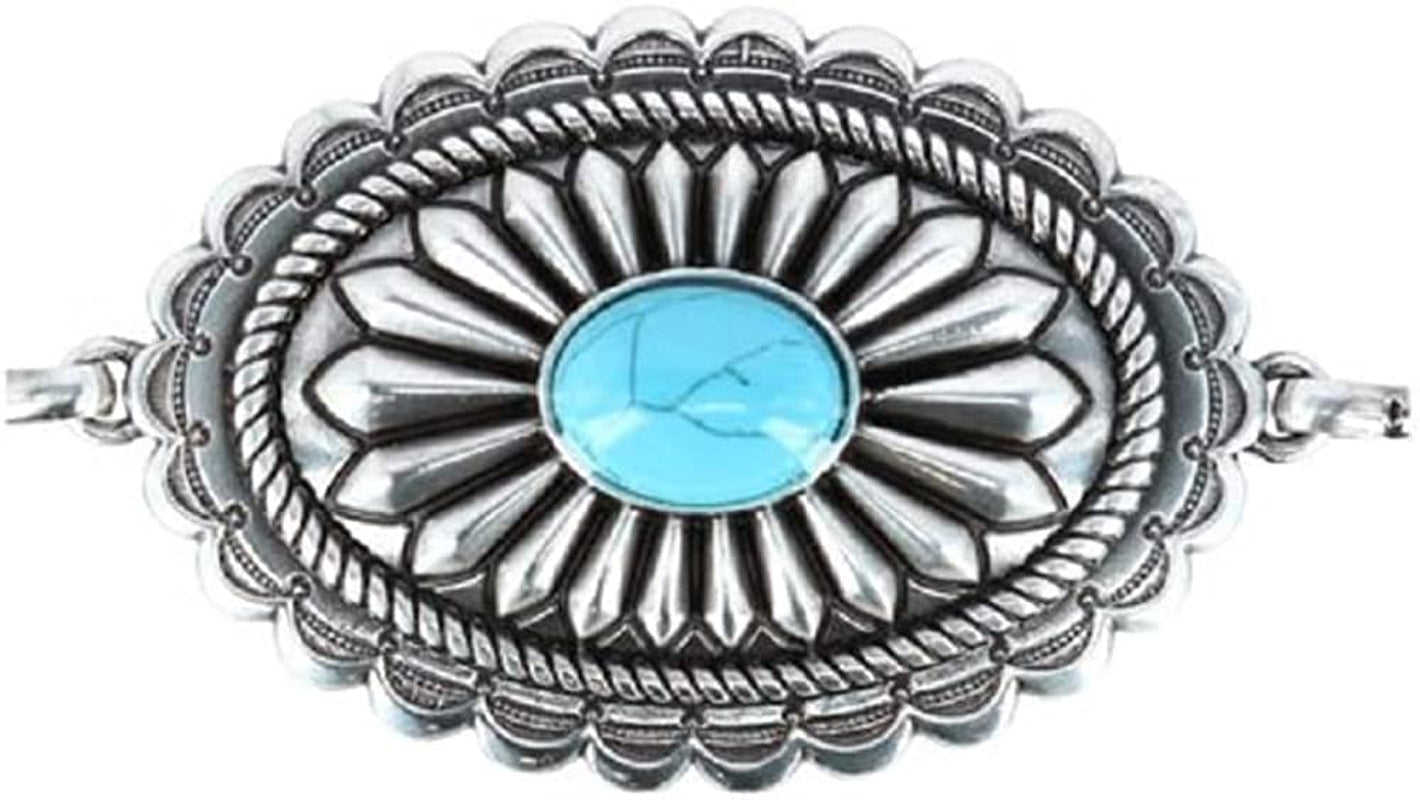 Ariat Turquoise Concho Chain Belt - Ladies, Silver Apparel & Accessories > Clothing Accessories > Belts ARIAT   