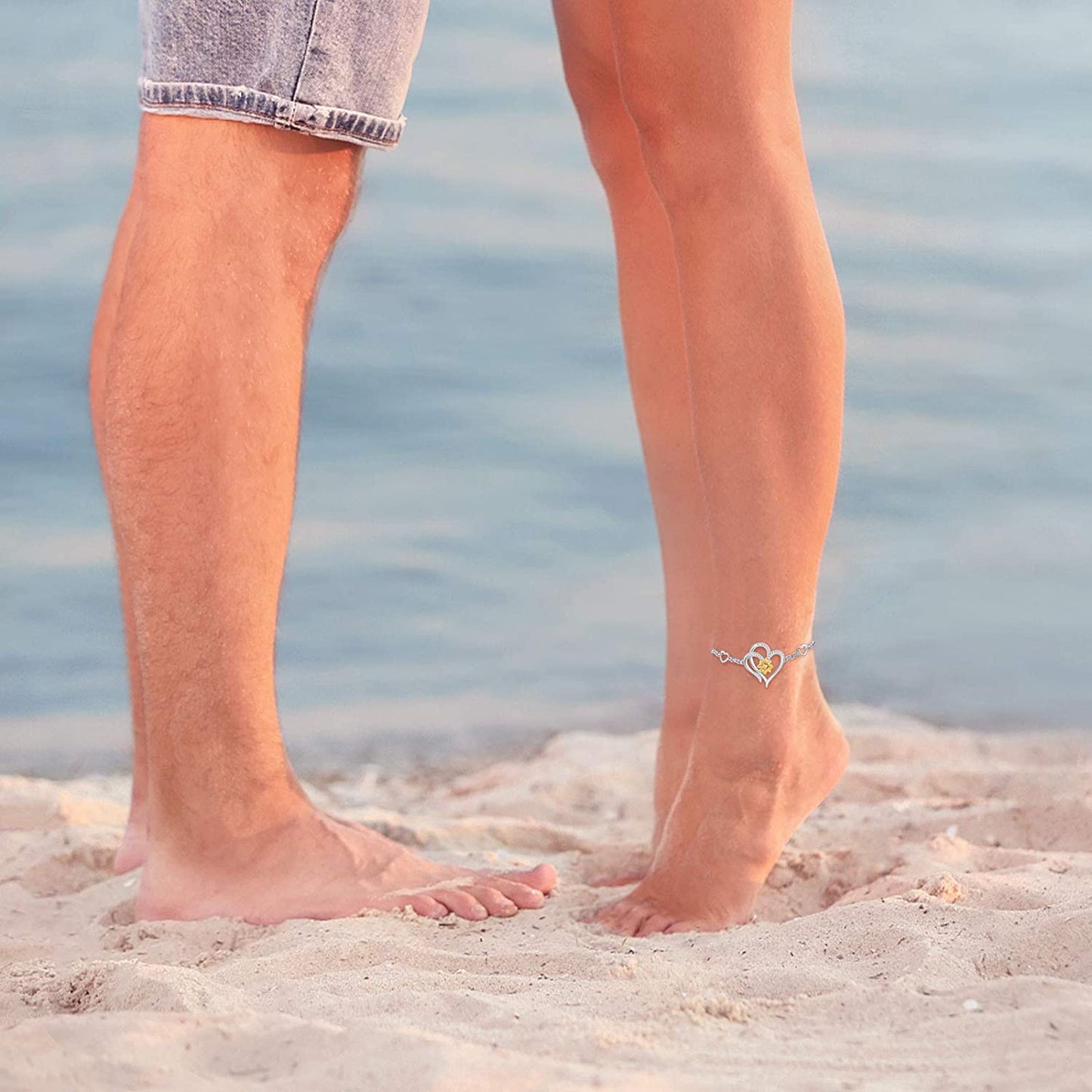 Sunflower Ankle Bracelet Jewelry Gifts Sterling Silver Sunflower Anklet for Women Girlfriend Wife Christmas Birthday Summer Sunshine Ankle Bracelet Gifts Apparel & Accessories > Jewelry > Anklets MEDWISE   
