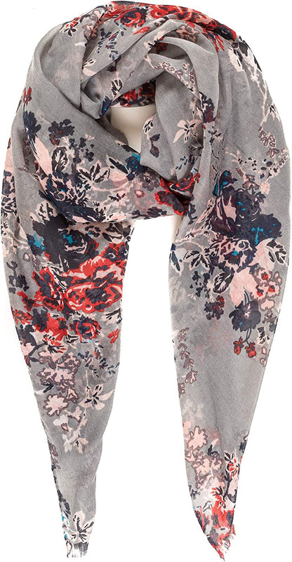 Scarfs for Women Lightweight Floral Flower Fashion Wrap Shawl Fall Winter Apparel & Accessories > Clothing Accessories > Scarves & Shawls MIMOSITO Alyssa-3  
