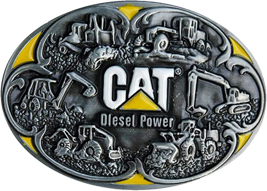 Totalshop Belt Buckle CATERPILLAR Yellow, Silver Medium Apparel & Accessories > Clothing Accessories > Belt Buckles TotalShop   