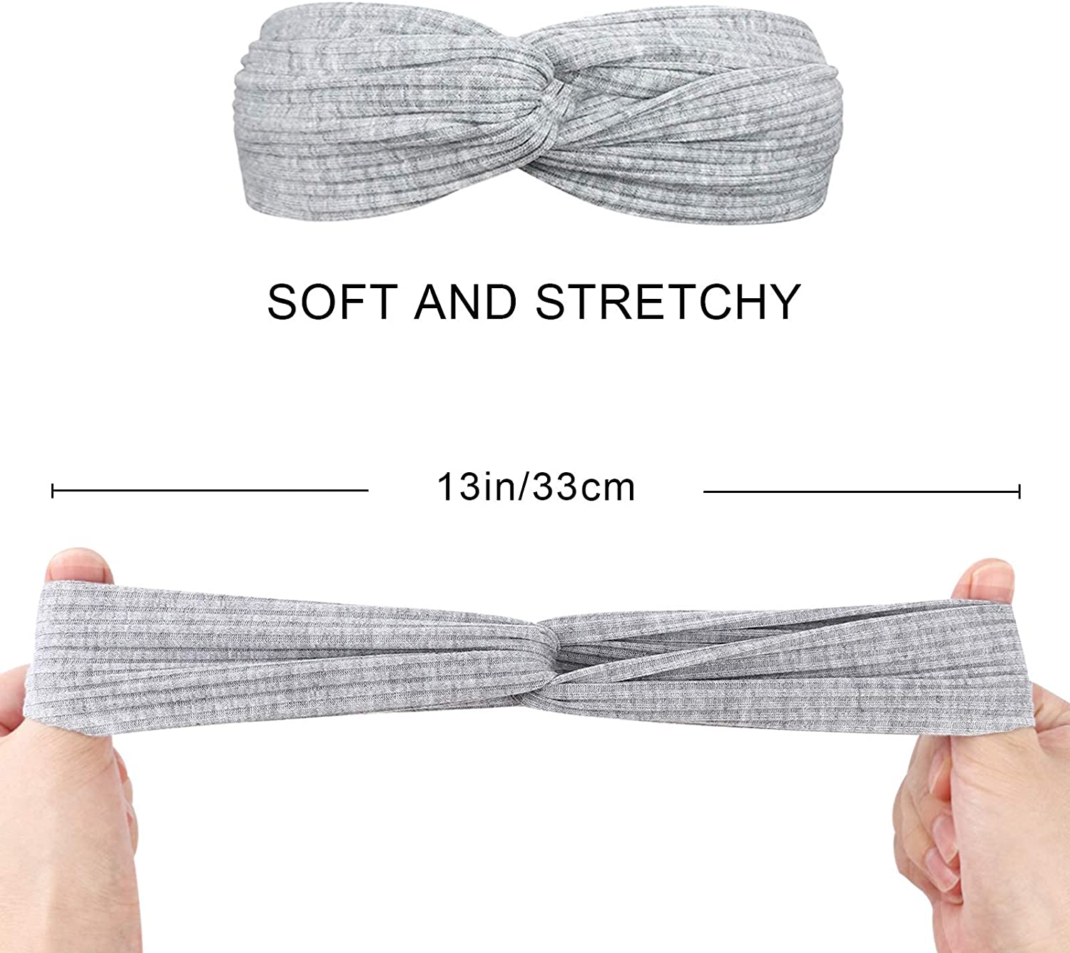 DRESHOW 8 Pack Headbands for Women Criss Cross Vintage Head Wrap Boho Headband Twisted Elastic Hair Accessories Apparel & Accessories > Clothing Accessories > Bandanas & Headties DRESHOW   