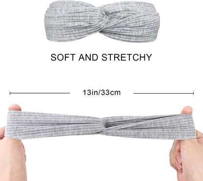DRESHOW 8 Pack Headbands for Women Criss Cross Vintage Head Wrap Boho Headband Twisted Elastic Hair Accessories Apparel & Accessories > Clothing Accessories > Bandanas & Headties DRESHOW   