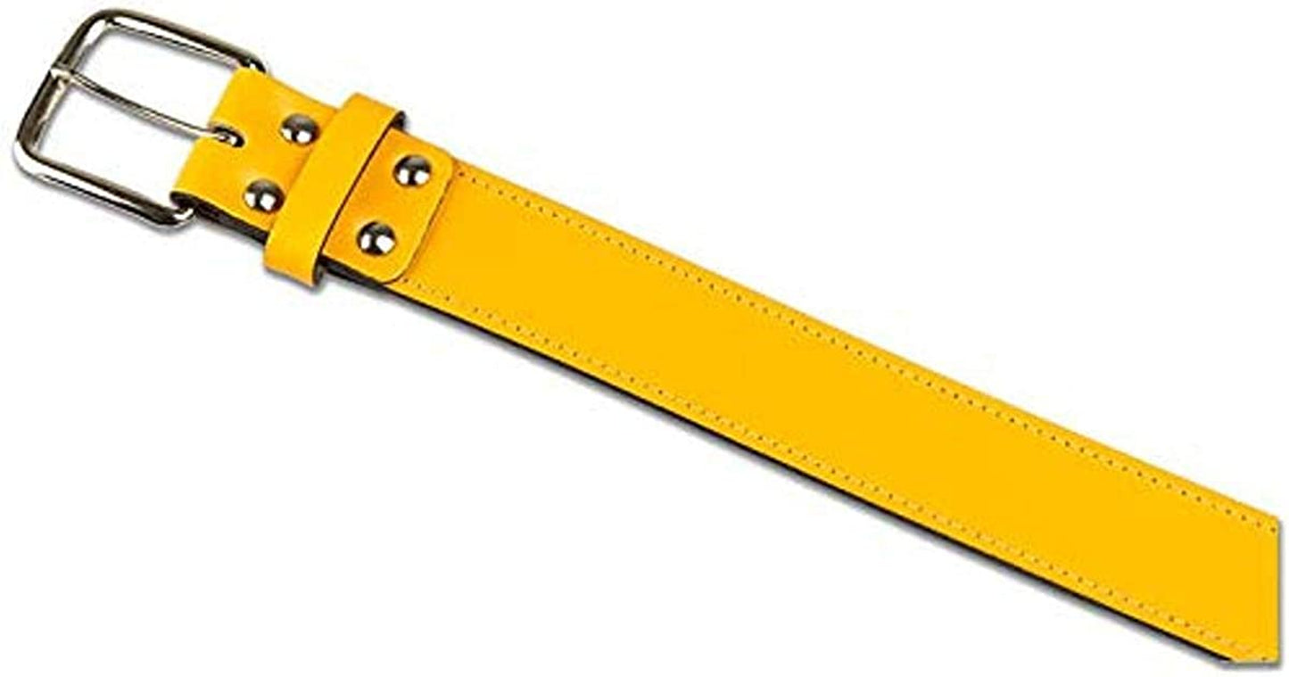 Champro Genuine Bonded Leather Baseball Belt Apparel & Accessories > Clothing Accessories > Belts CHAMPRO Gold Adult Large 