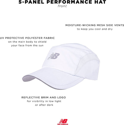 New Balance 5 Panel Performance Hat Apparel & Accessories > Clothing Accessories > Hats New Balance   
