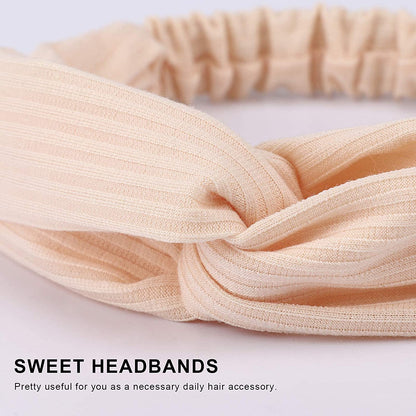 DRESHOW 8 Pack Headbands for Women Criss Cross Vintage Head Wrap Boho Headband Twisted Elastic Hair Accessories Apparel & Accessories > Clothing Accessories > Bandanas & Headties DRESHOW   