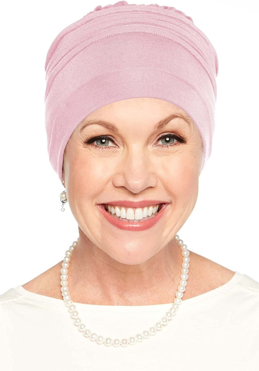 Cardani Meridian Beanie Cap & Volumizer Turban Viscose from Bamboo Hat Apparel & Accessories > Clothing Accessories > Headwear Cardani Luxury Bamboo - Cameo Pink One Size 