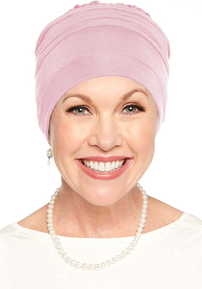 Cardani Meridian Beanie Cap & Volumizer Turban Viscose from Bamboo Hat Apparel & Accessories > Clothing Accessories > Headwear Cardani Luxury Bamboo - Cameo Pink One Size 