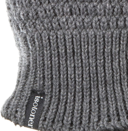 Isotoner Women'S Knit Touchscreen Texting Plush Lined Cold Weather Gloves with Water Repellent Technology , Heather Grey, 1SZ Apparel & Accessories > Clothing Accessories > Gloves & Mittens isotoner   