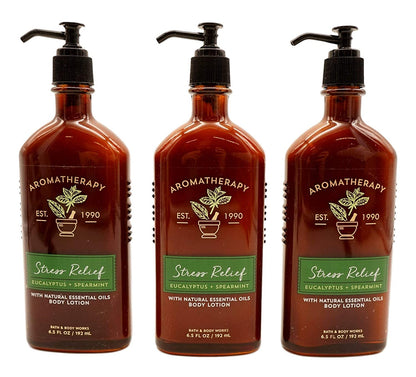 Bath & Body Works Aromatherapy Stress Relief Eucalyptus Spearmint Lotion 6.7 Fl Oz Each (3 Pack) Health & Beauty > Personal Care > Cosmetics > Bath & Body Bath & Body Works   